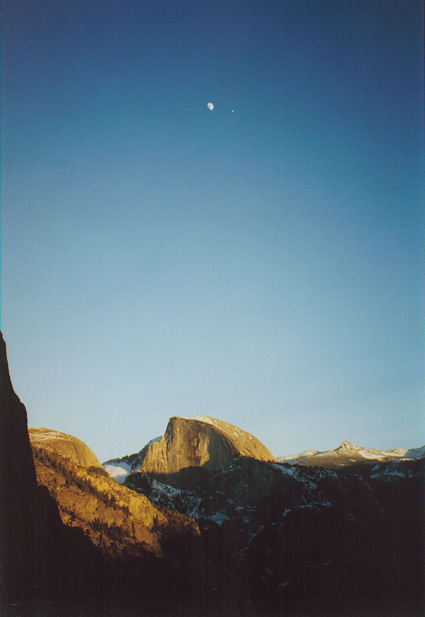 Moon over Halfdome